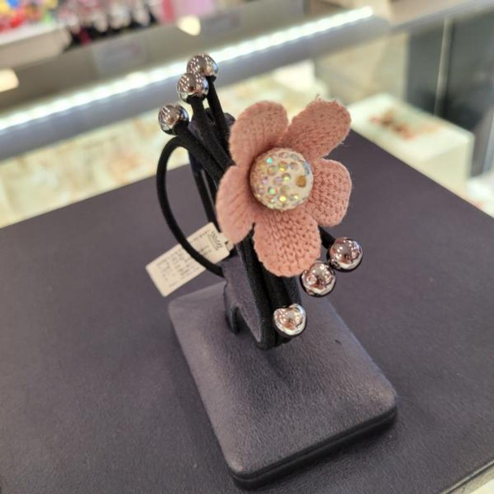 Atria Cubic Ball Knitted Flower S Hair Scrunchie OSHHSSFB0007GRF