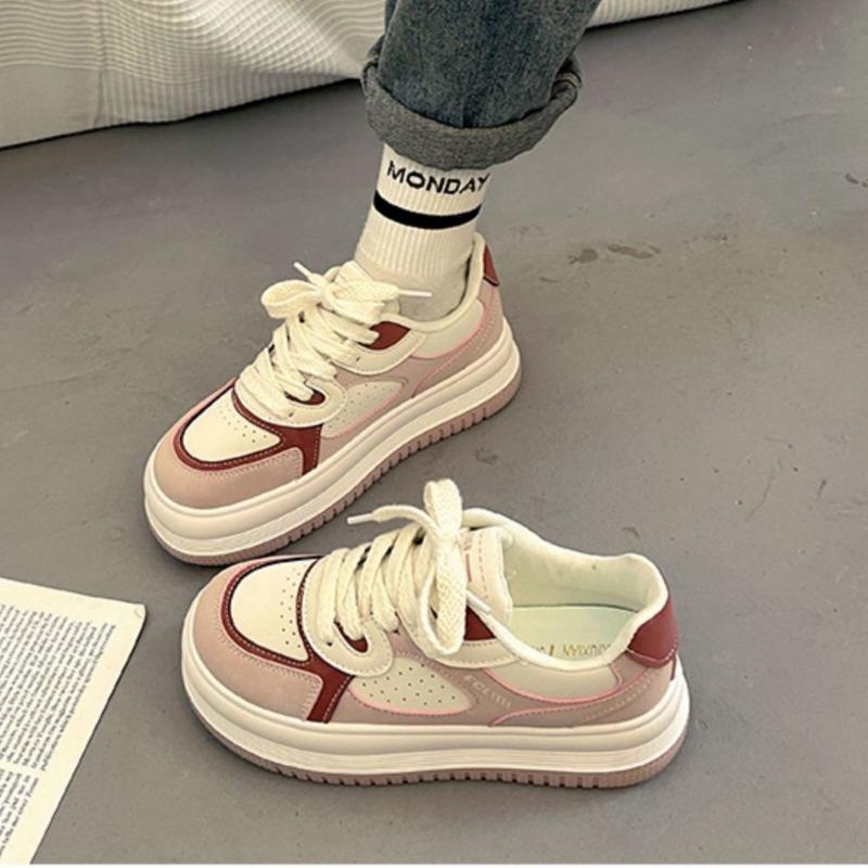 White Shoes Women's Thick Soled Spring and Autumn Casual Sports Shoes