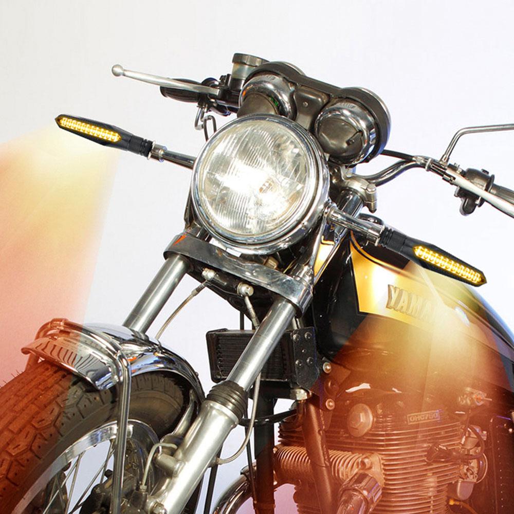 Flowing Turn Lights 12V Motorcycle 24 Leds Scanning Directonal Signal Lamp For Honda Chopper Kawasaki Yamaha Ducati Buell
