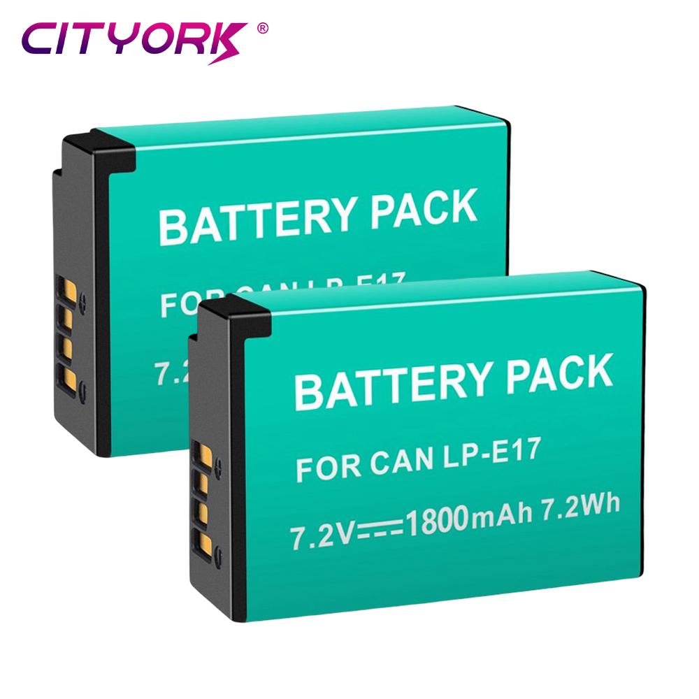 1800mAh LPE17 LP E17 LP-E17 Battery +LCD USB Charger For Canon EOS RP 200D M3 M6 750D 760D T6i T6s 800D 8000D Kiss X8i Camera
