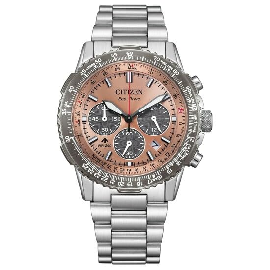 Citizen Promaster Waterproof SKY Salmon Watch Silver Light-Powered Eco-Drive CA4664-60X Men's