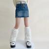 Gothic 80s Party Dance Legwarmers Autumn Winter Plush-Leg Warmers Lolita-Socks Furry Long Boot Socks Gift for Women Girl