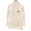 80s 90s Old Long Sleeve Flannel Shirt M White Men's Used