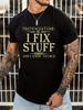 Summer Men's Short Sleeve T-shirt Top Loose Large 3D Printed Men's T-Shirt Oversized Funny Graphic Tees for Men Sum