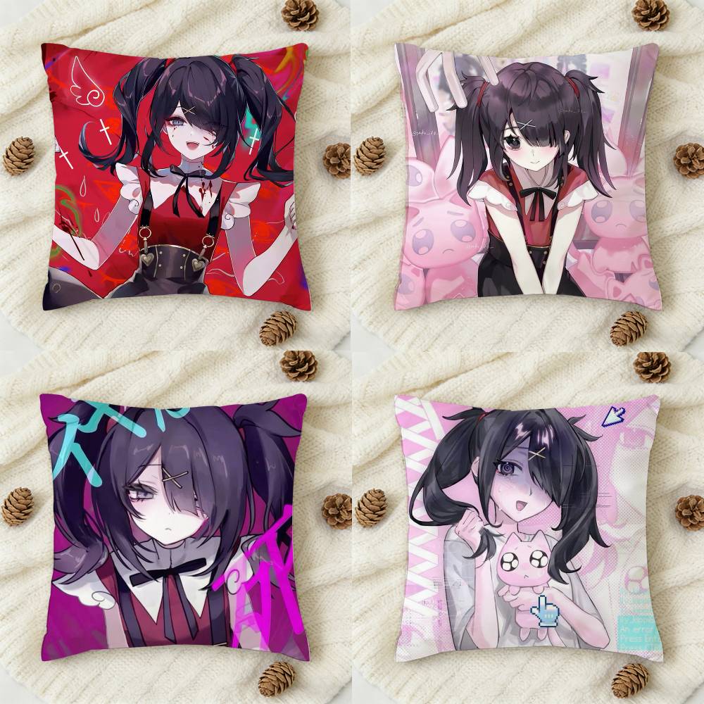 New AAme Chan Needy Streamer Overload Doublesided Printed Square Decorative Cushion Cover for Sofa Living Room Home Decor