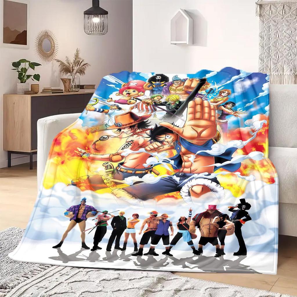 ONE PIECE Print Blanket Warm Comfortable Flannel Blanket Suitable for Bedrooms,Sofas, Beds,Chairs,Travel -QIAO73