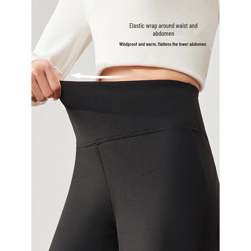 IEF 2025 Winter Fleece-Lined High-Waist Wide-Leg Shark Pants