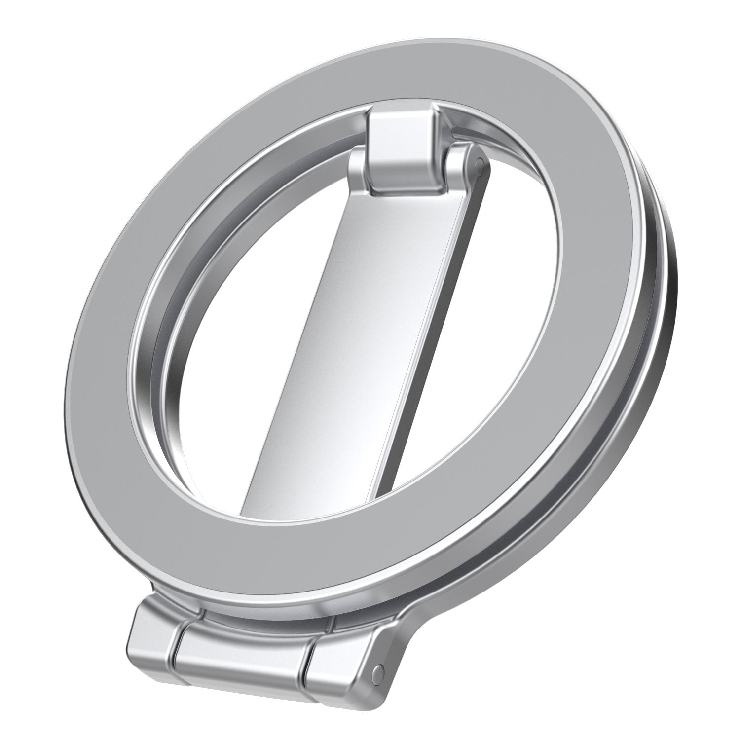 Double-sided magnetic mobile phone magsafe bracket double-sided desktop ring folding metal strong magnetic digital bracket