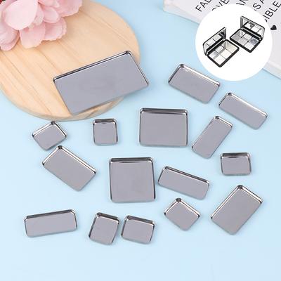 1/2/3/4/6pcs Empty Square Eyeshadow Pans - Aluminum Makeup Tin Containers for DIY Powder Palette Refills