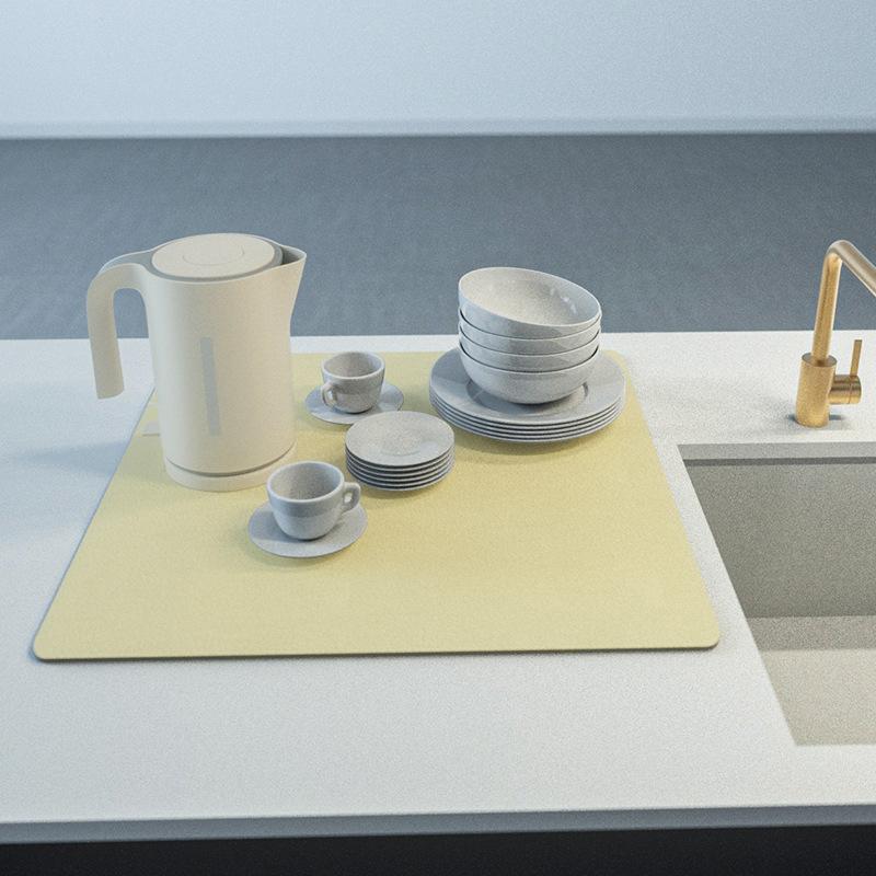 Coffee Dish Super Absorbent Anti-slip Large Kitchen Absorbent Draining Mat Drying Mat Quick Dry Bathroom Drain Pad Placemat