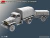 Miniart Scale G7107 Cargo Truck with Trailer Plastic Model Kit MA35372 1/35 Ben-Hur (Military Vehicle)