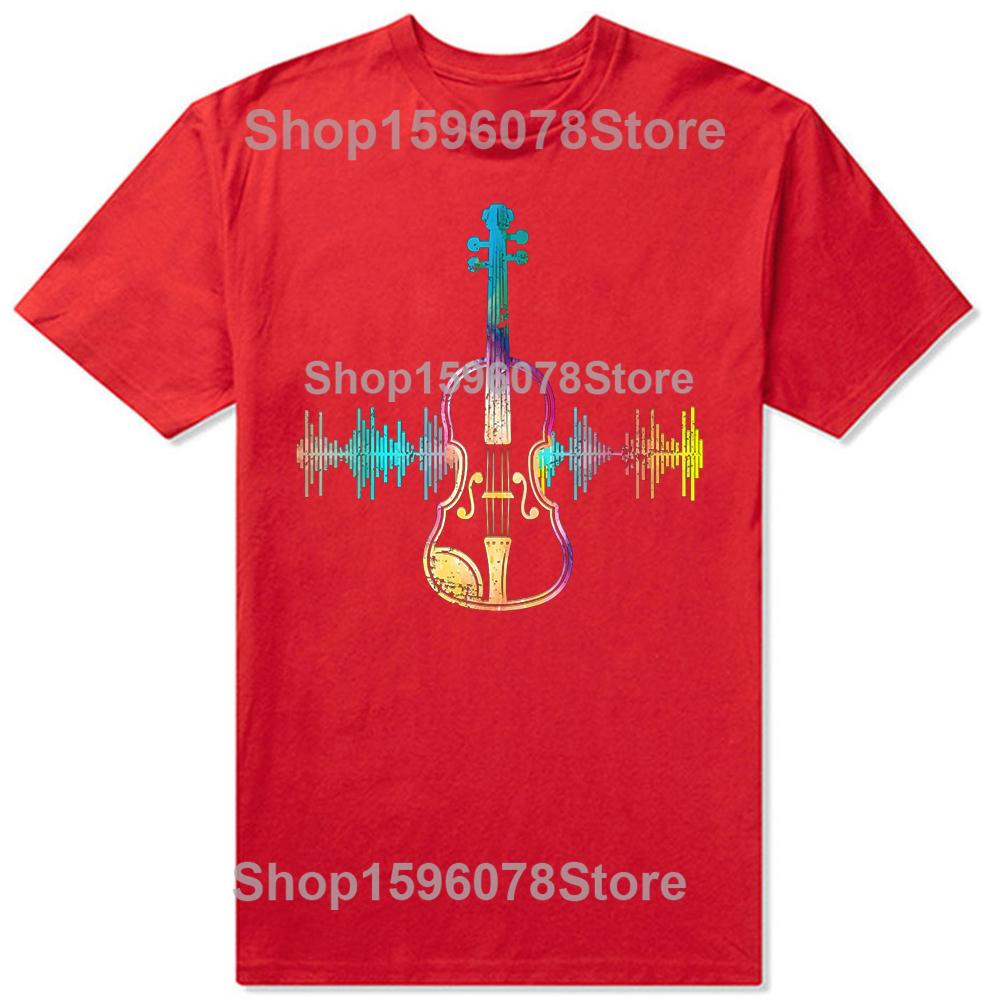 Mens Clothing Music Notes Classical Musician Violin Player Oversized Tshirt Cotton Tshirt Custom Tees Tops Fitness T Shirt