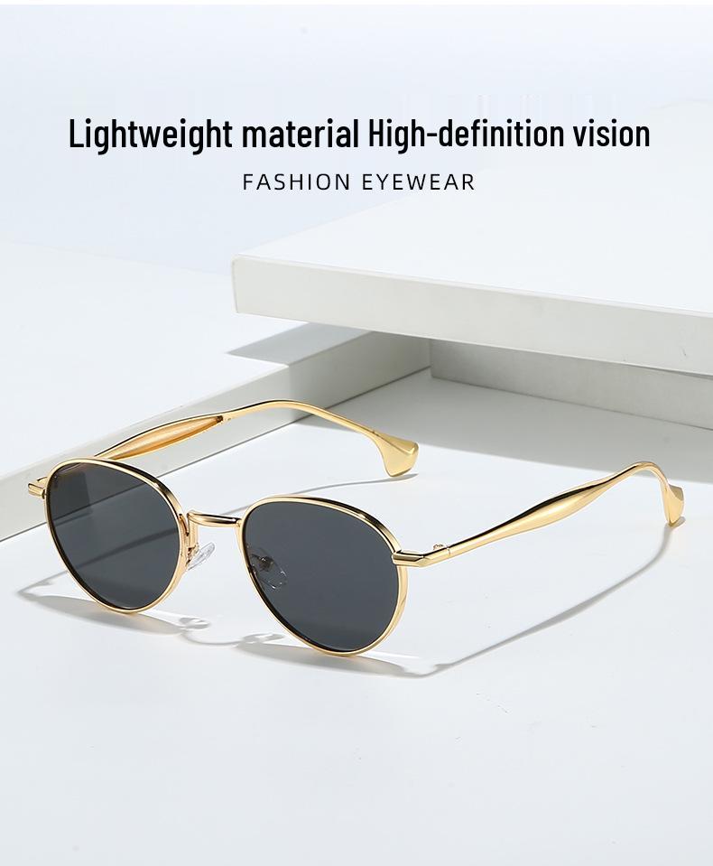 Retro-Trend Kleine Runde Metallrahmen-Sonnenbrille für Damen & Herren - Europäischer & Amerikanischer Streetstyle