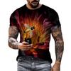3D Digital Printed T-shirt Honeycomb Bee 3D Printed Pattern T-shirt Men's Street Style T-shirt