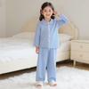 Spring And Autumn Children'S Pajamas Pure Cotton Girls' Lace Collar Sweet Wind Cardigan Long Sleeve Long Pants Student Loungewear Two-Piece Set