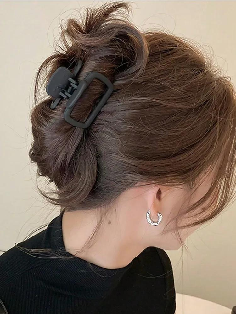 4 יחידות קליפס טופר מרובע קל משקל לנשים, קליפס אופנתי אלגנטי לאביזר שיער, מתאים לעיצוב שיער ומייקאפ