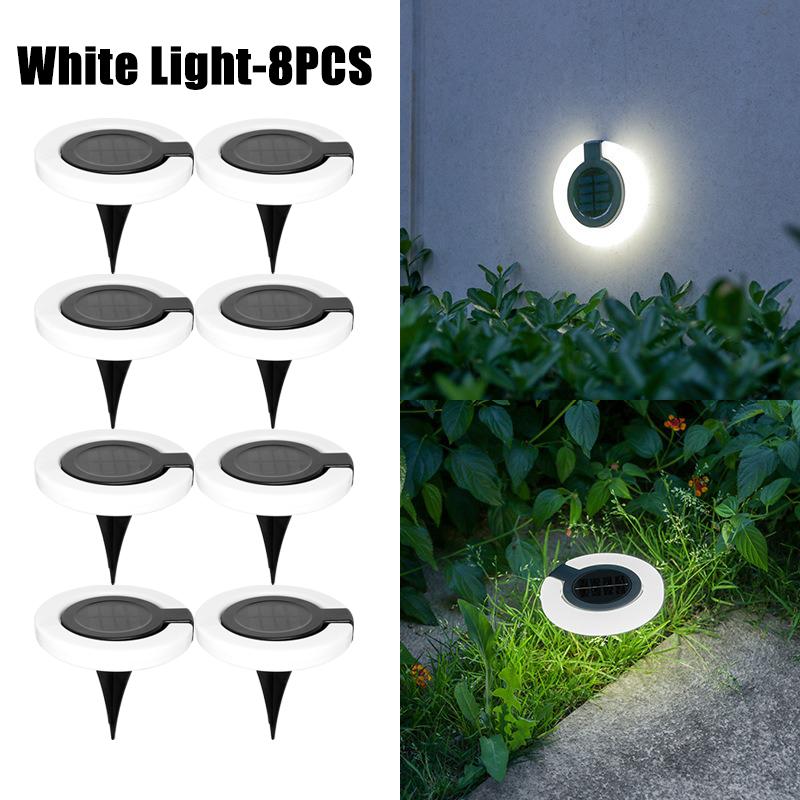 Solar Lights Outdoors Lamp 360° LED Floor Lights IP65 Waterproof with On/Off for Garden Yard Backyard Driveway Patio Lawn