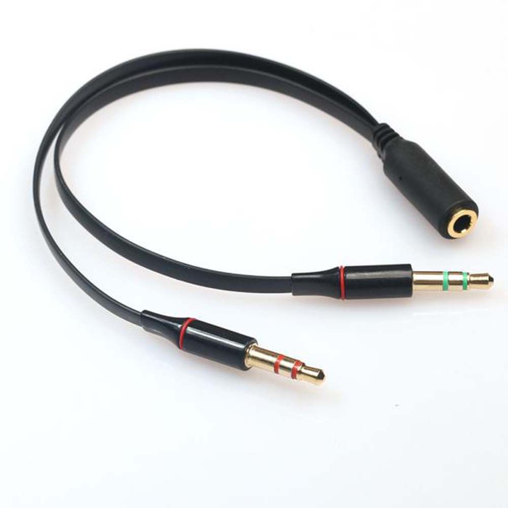 Connected Cord Earphone Micphone Y Splitter Adapter Audio Cable 3.5 mm