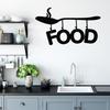 Dx353 Personalisierter Und Kreativer Löffel Hängendes Essen Englischer Wandaufkleber, Dekorativer Wandaufkleber für die Küche, Große Mengen Können Verhandelt Werden