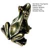 Mini Brass Frog Figurine 1 Inch Tiny Lucky Pocket Talisman Small