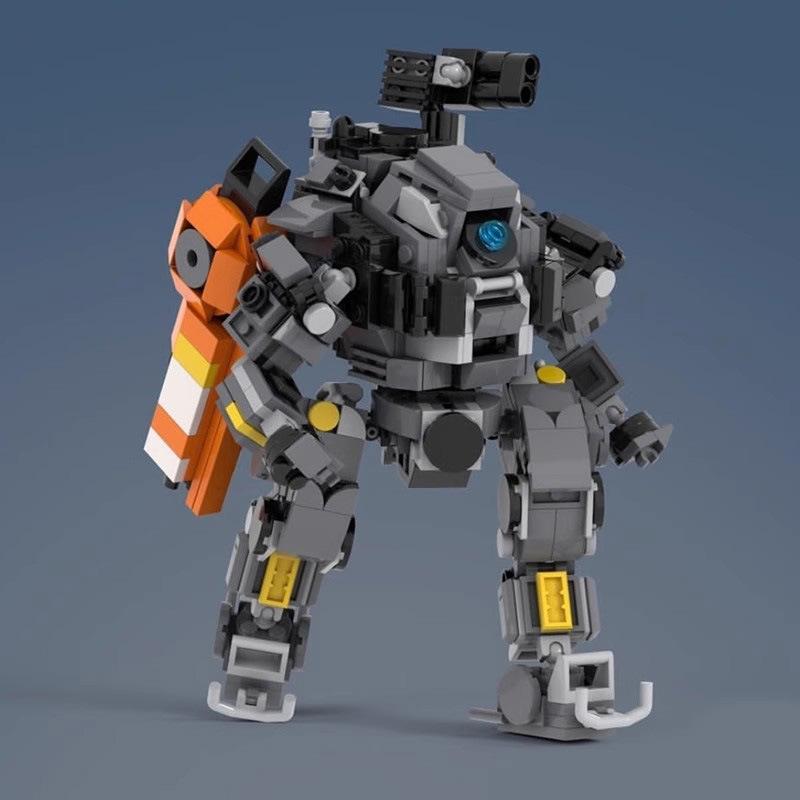 Building Block Compatible Titanfall Q Version Ion Mechanical Toy Assembly Building Block Assembly Robot