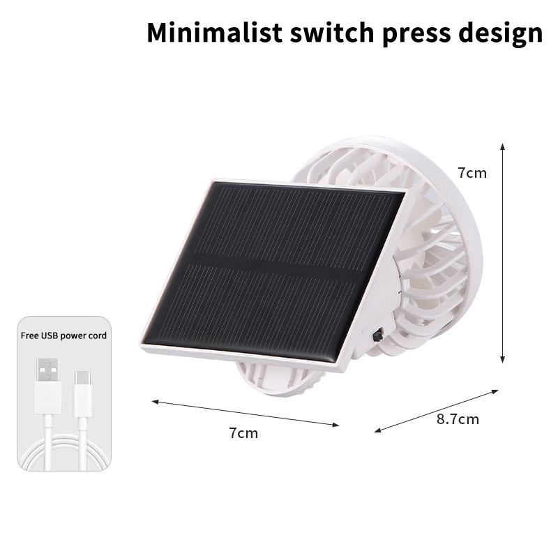 

Портативный мини ручной вентилятор с клипсой, USB перезаряжаемый вентилятор на солнечной батарее для путешествий, походов на открытом воздухе, кемпинга, клипса для крепления, охлаждение воздуха, маленький вентилятор