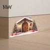 Snow House Stickers Wall Sticker for Christmas, Waterproof Holiday Stone Easy Apply Decals Decal, Removable Mural Living Room Bedroom Christmas