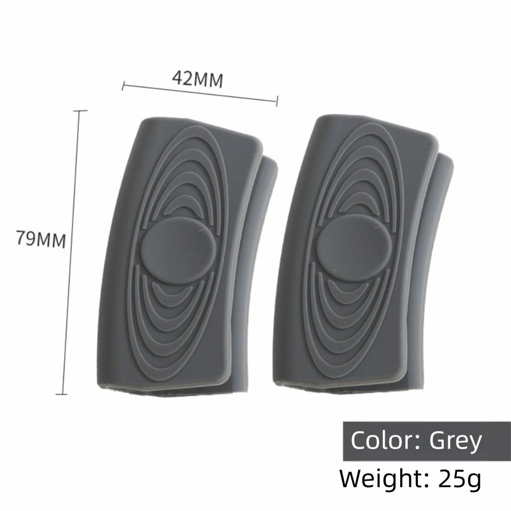 1Pair Heat‑insulated Pot Handle Grip Anti‑slip Texture Heat‑Proof Clamp Iron Cookware