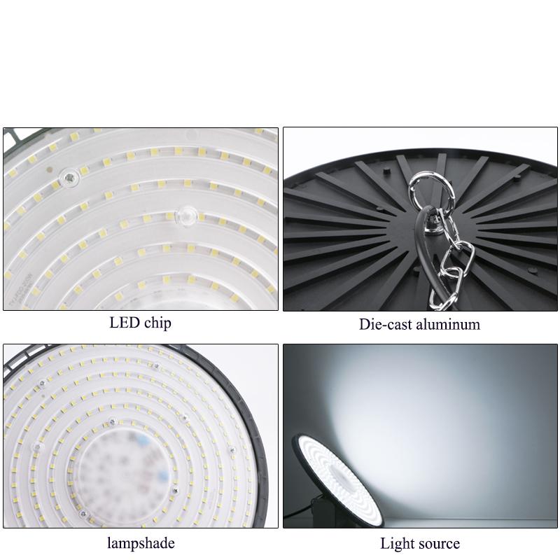 6000K 200W 100w 150w Waterproof Commercial Market Factory LED High Bay Light Industrial Lamp Garage Warehouse White Light