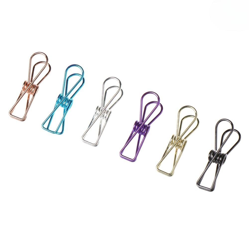 2Sets Hollowed Out Design Metal Binder Clip Long Tail Clips Office Hand Book Folder Paper Organizer Stationery Fish Clip