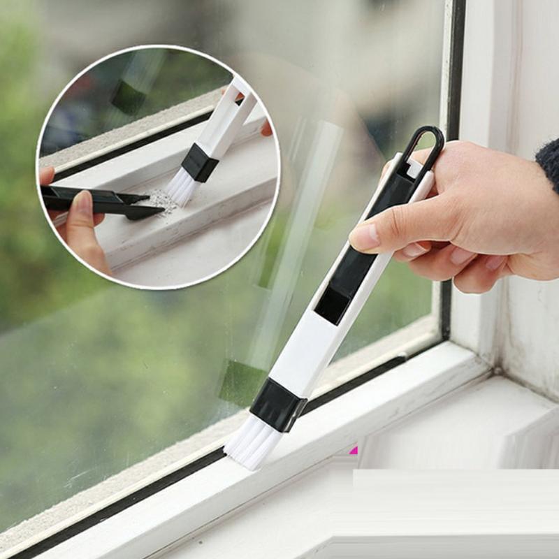 Window Groove Cleaning Brush Clean Tool Multifunctional Windows Slot Brush Keyboard Cranny Dust Shovel Track Clean
