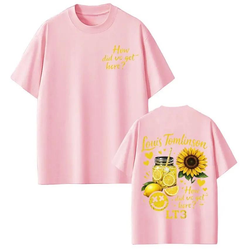 T-shirts Amples Vintage en Coton Chanteur Louis Tomlinson How Did I Get Here Tour 2026 Impression T-shirt Unisexe Mode Femme Vêtements T-shirt