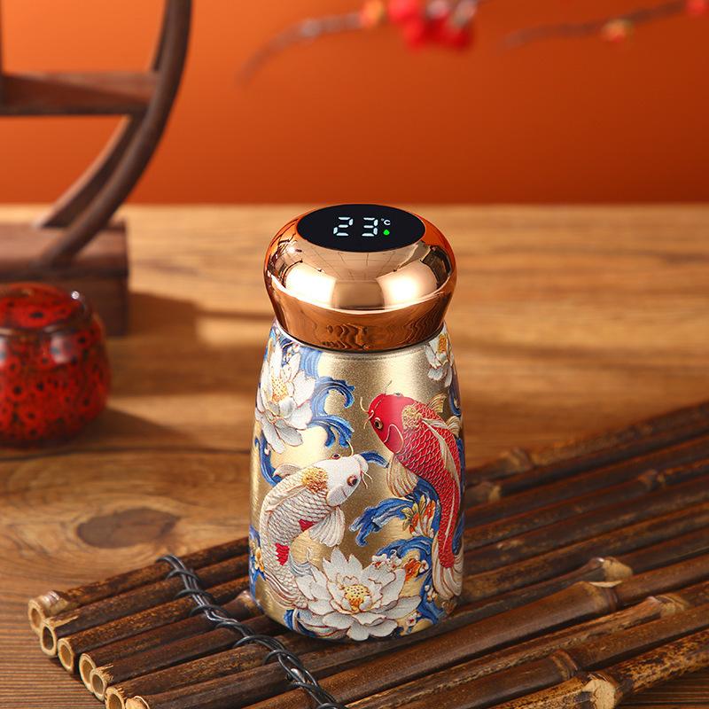 

Year of the Horse Smart Display Warm Mushroom Cup High Value Chinese Style Pocket Cup Mini Portable Thermos Cup New Guochao 230