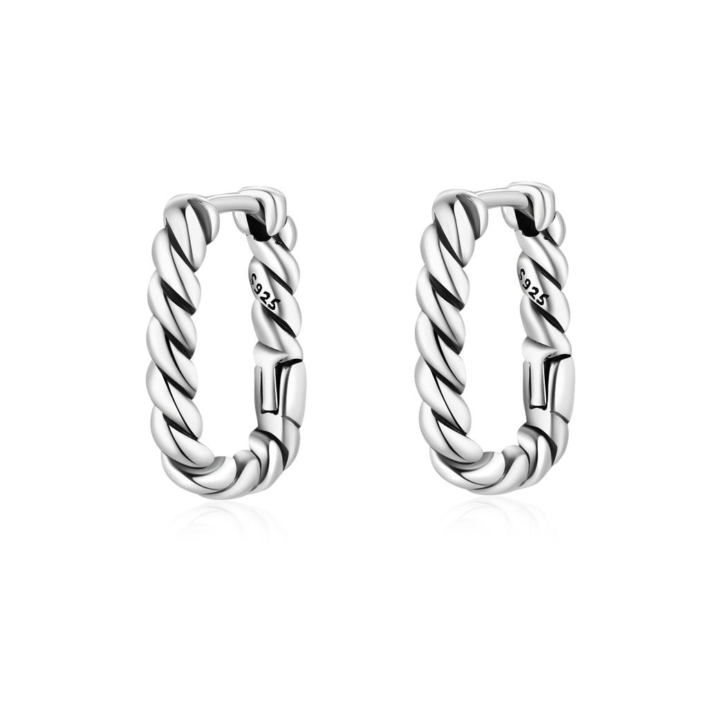 925 Sterling Silver Simple Gold U-shaped Earrings Jewelry Versatile Hoop Earrings for Women Jewelry Fine Birthday Party Gifts
