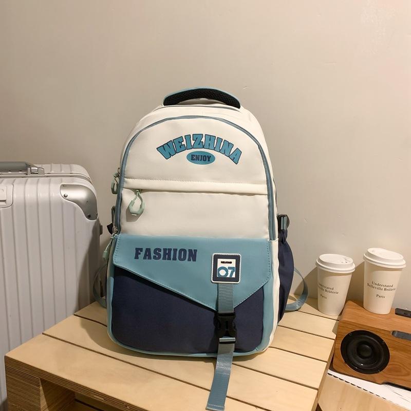 New Schoolbag Retro College Style High School Student Backpack Flow College Student Couple Backpack