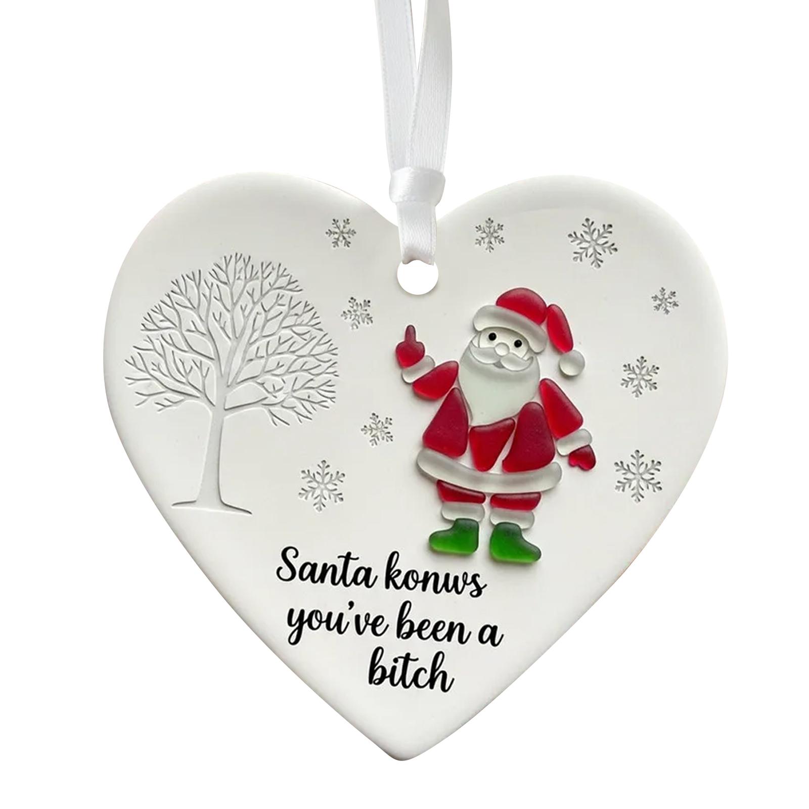 

Fun Christmas Ornaments, Exquisite Old People Ornaments, Acrylic Ornaments 2D One Size