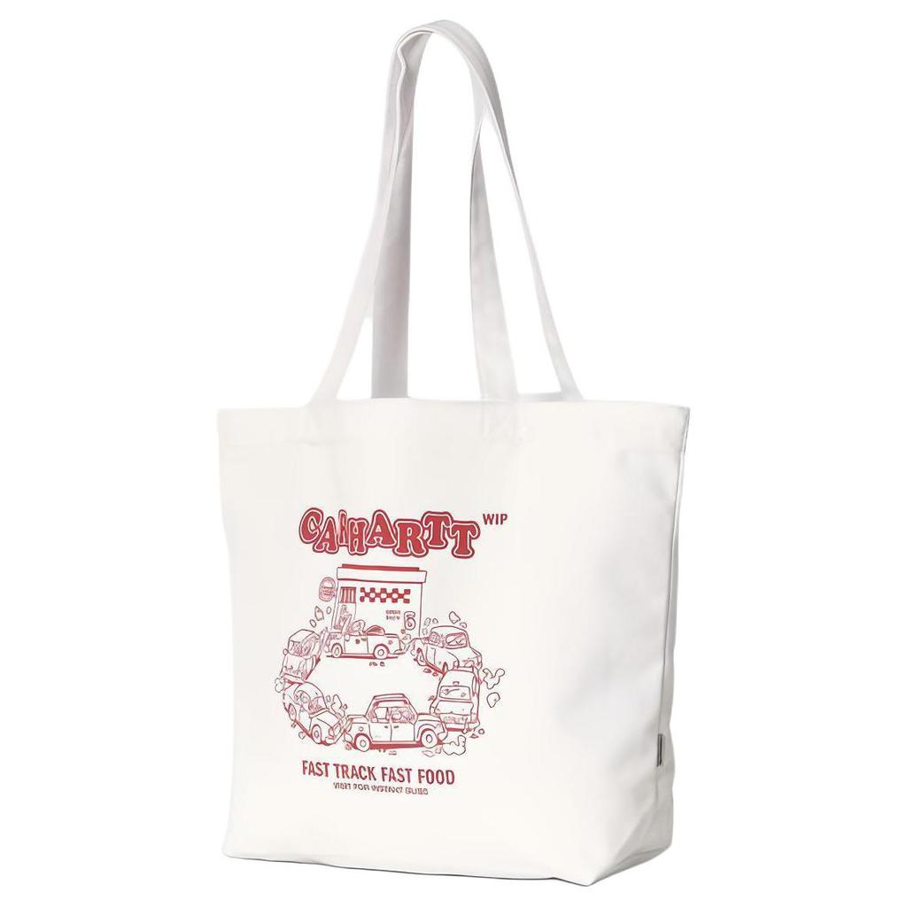 New Carhartt WIP Canvas Tote Bag, Shopping Bag, Handbag Regular Women's White I03159727PXX