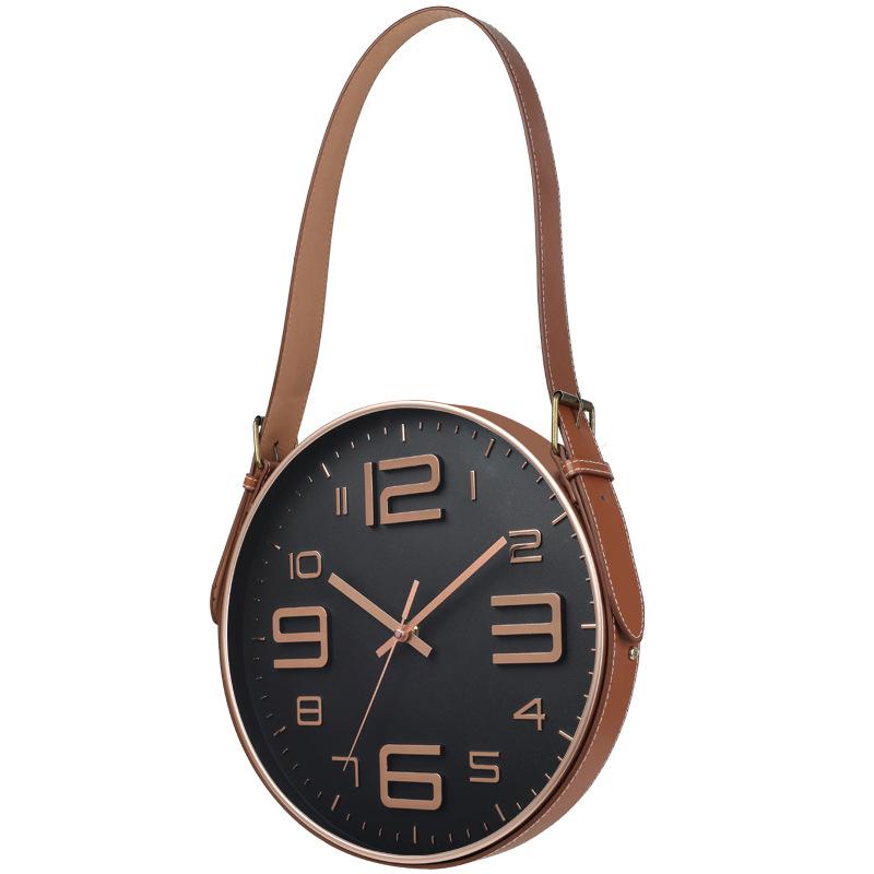 12 Inch 30CM Silent Belt Hanging Clock, Fashionable Home Living Room Three-dimensional Digital Minimalist Clock