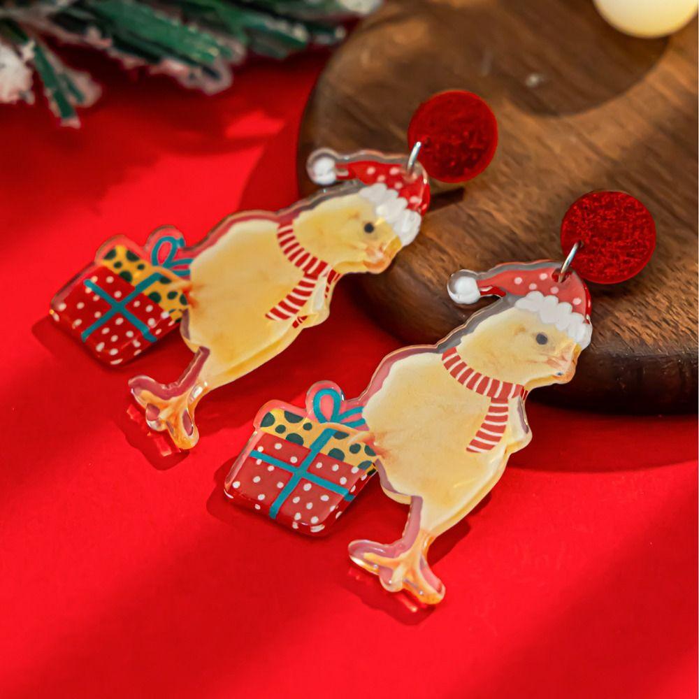 Jewelry Elk Pendant Cat Xmas Earrings Studs Fashion Quicksand Dangle Earrings  New Year