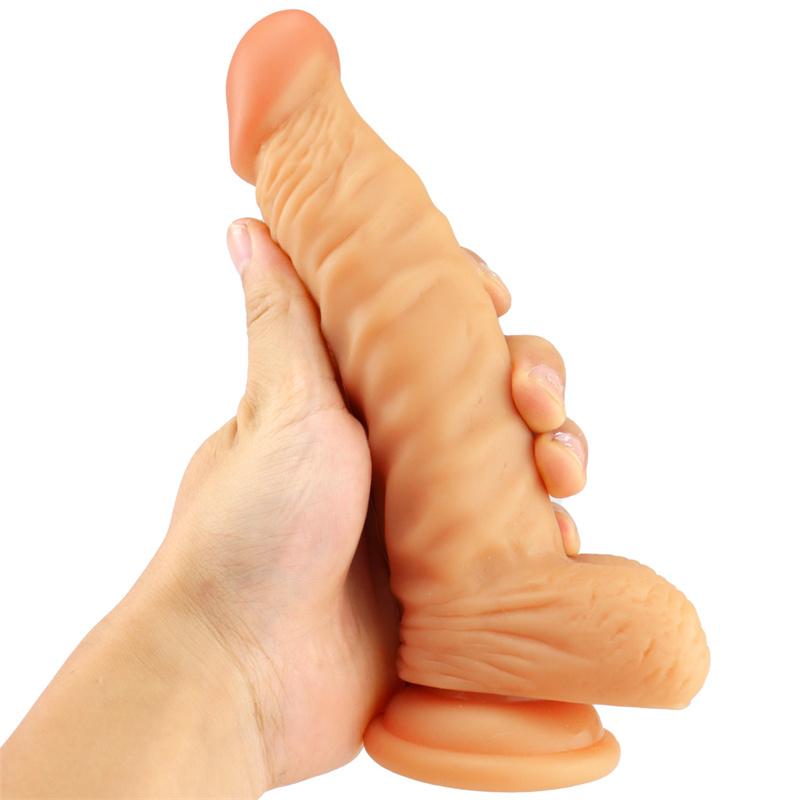 Crescent Large Simulation Dildo Crystal Soft Glue Female Masturbator Adult Products