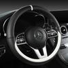 New Car Steering Wheel Cover All Year Round Neutral Fashion Color Contrast Non Slip Abrasion Resistant Napa Leather Car Steering Wheel Cover