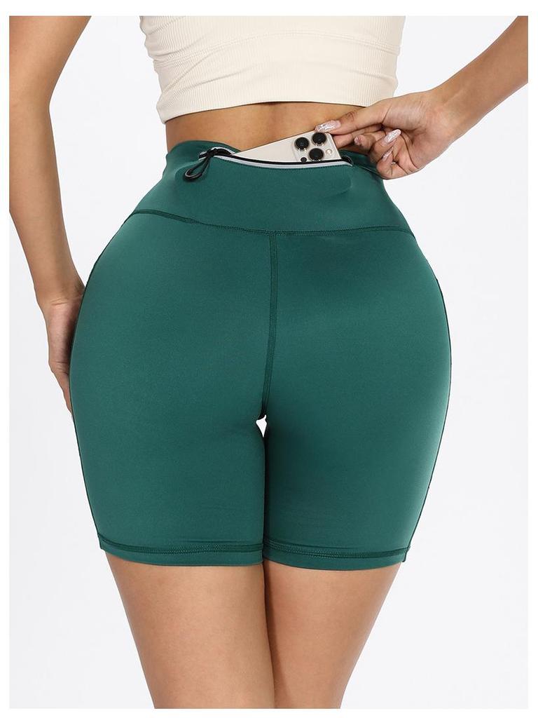 Unisex Quick-Dry 6-Pocket Kangaroo Running Shorts for Yoga and Cycling