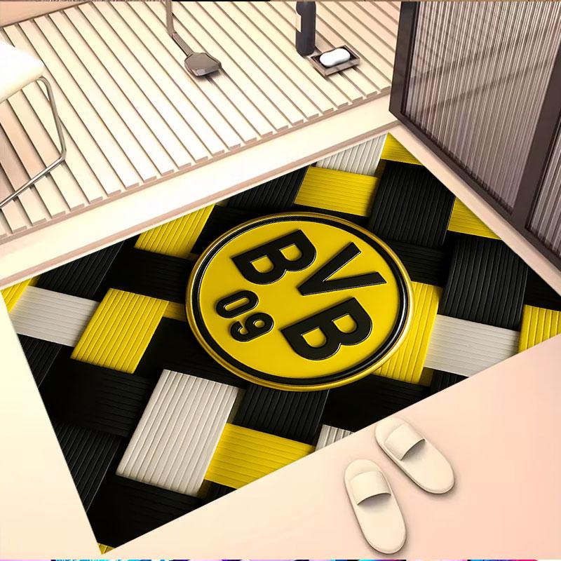 Borussia Dortmund Print Rug, Washable Floor Carpet, For Entryway Dorm Laundry Room Office Study, Home Decor Birthday Christmas Gift