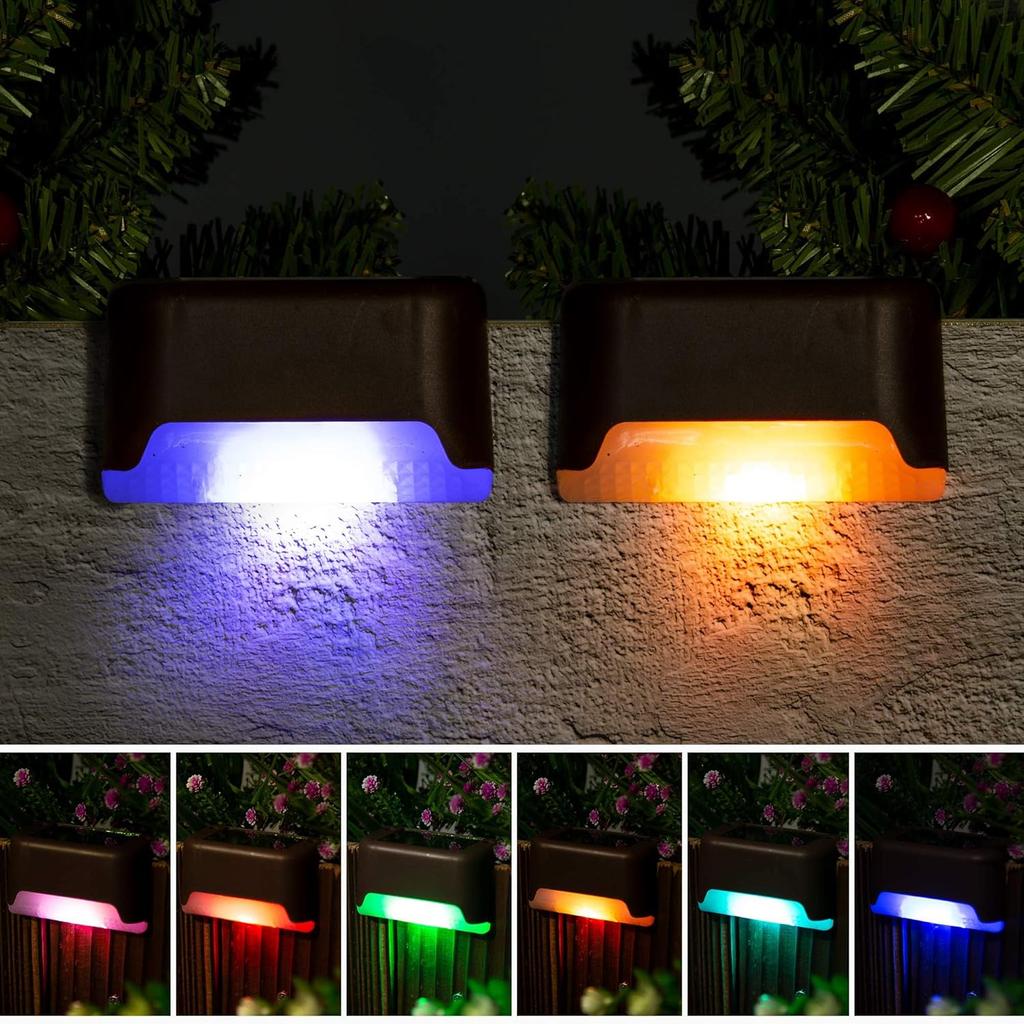 Outdoor waterproof LED solar deck light, suitable for steps, fences, courtyards, terraces,alleys,passages,backyards, and gardens