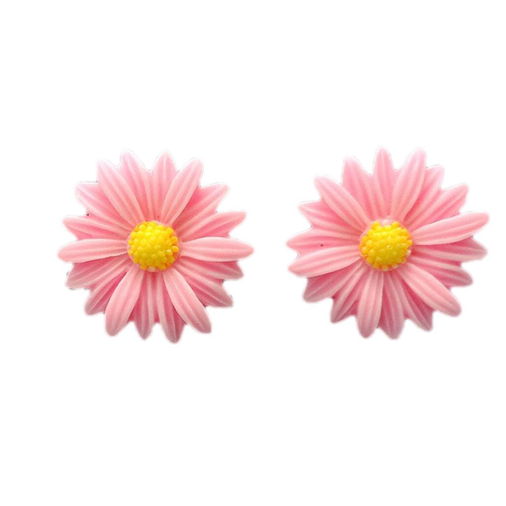 1 Pair Chrysanthemum Flower Earrings Earrings Ear Clip Pin Brides Weddings Women Girls Jewelry