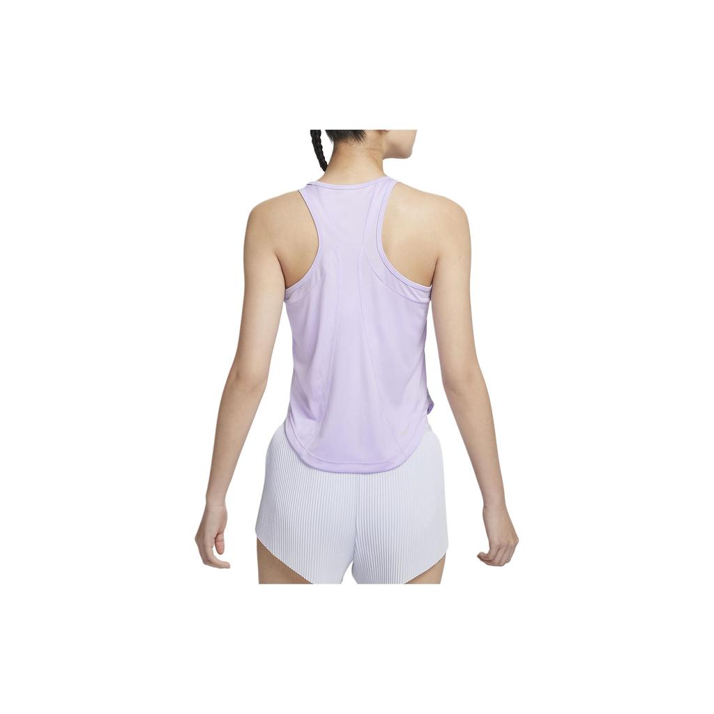 Nike Fast Solid Color Sleeveless Fitted Crew Neck Tank Top Women tops Lilac FN2515512