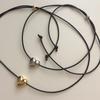 Korean Vintage Metal Heart Leather Necklace for Women - Versatile, Trendy Choker Chain