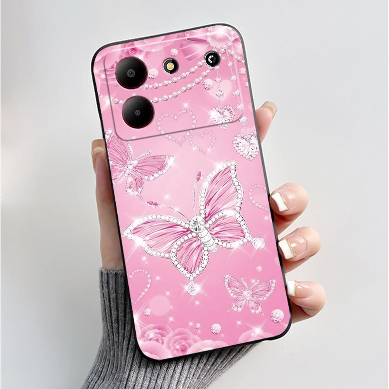 For ZTE Blade A54 Case Protective Soft Silicone Flower TPU Covers for ZTE BladeA54 4G Bumper For Blade A34 A 54 Phone Cases Bag