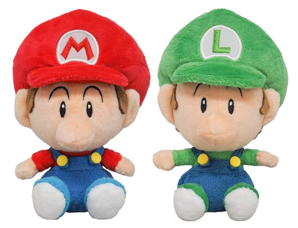 Super Mario Baby Mario & Baby Luigi (S) Plush Toy Set of 2 [Sitting Height approx. 15cm] ALL STAR COLLECTION