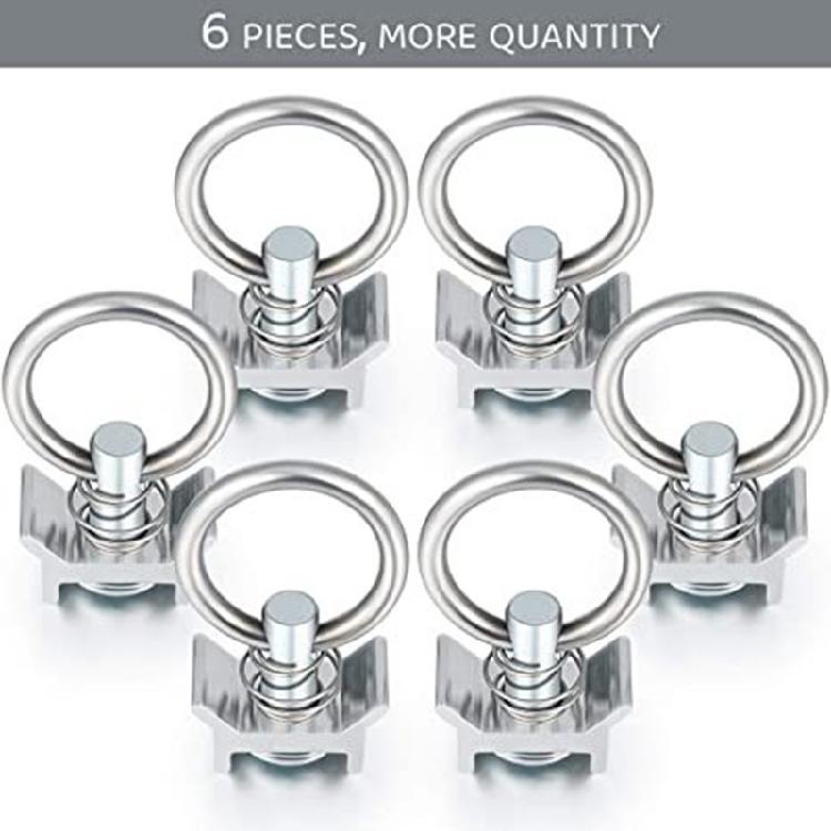 Single Stud Fitting with Stainless Steel Ring for L-Track/Airline Track